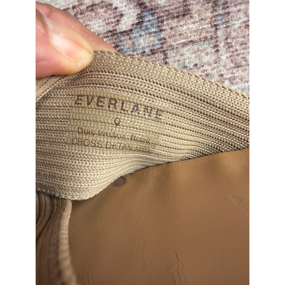 Everlane The Day Crossover Sandal Tan Knit Slide Women Size 9 Brazil Made - Picture 5 of 7